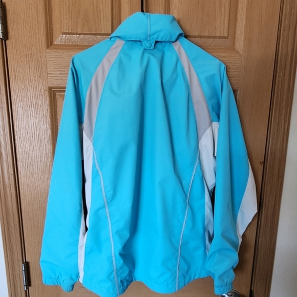 Columbia Blue Colorblock Windbreaker Raincoat - Picture 2 of 15